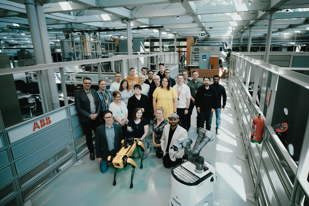 The whole HUMAIN project group in Technobothnia.